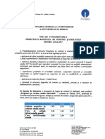 Nota Fundamentare a Proiectului Bugetului de Venituri Si Cheltuieli 2017