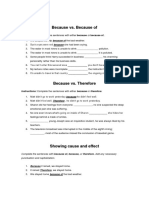 Connectives That Express Cause and Effect-Exercise