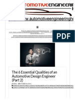 Automotive Design Engineer - The 6 Qualities - Part 2