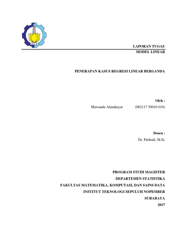 Tugas Contoh Kasus Regresi Linear Berganda Mawanda A