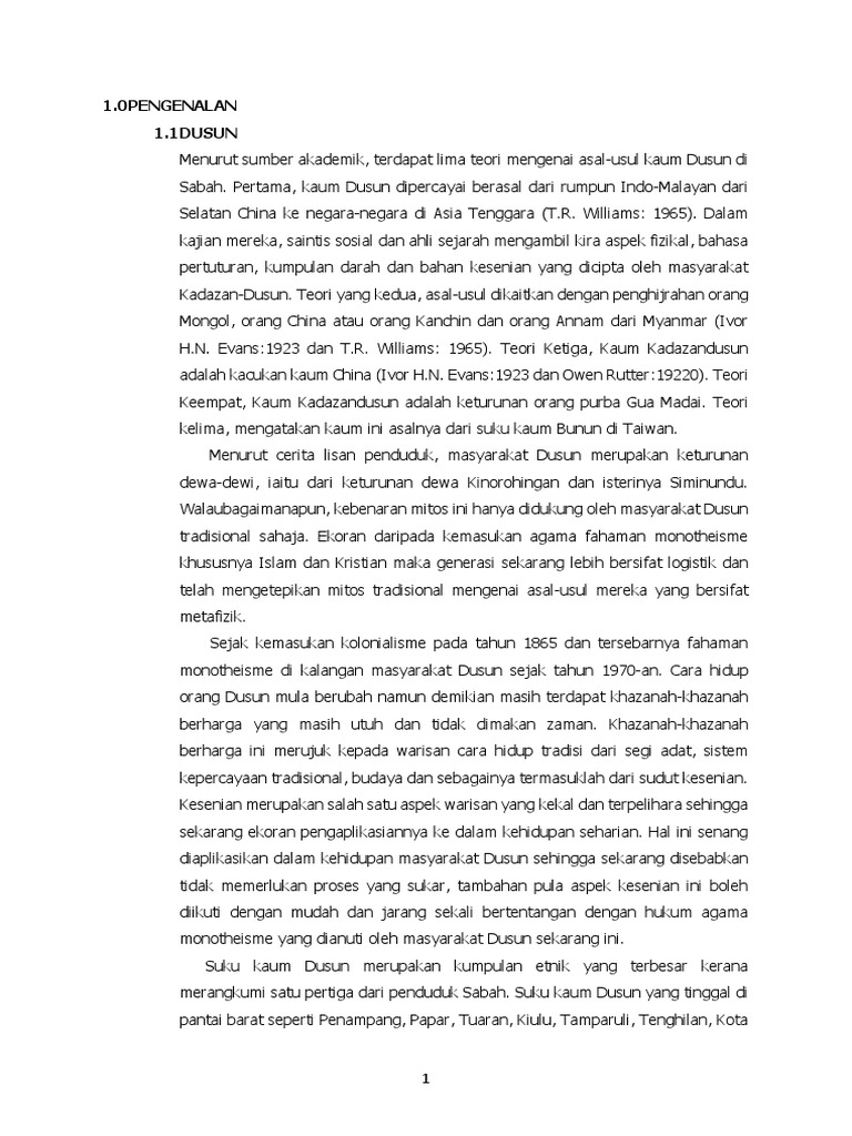 Full Essaimen Kepentingan Budaya Masyarakat Di Sabah Dan Sarawak Pdf