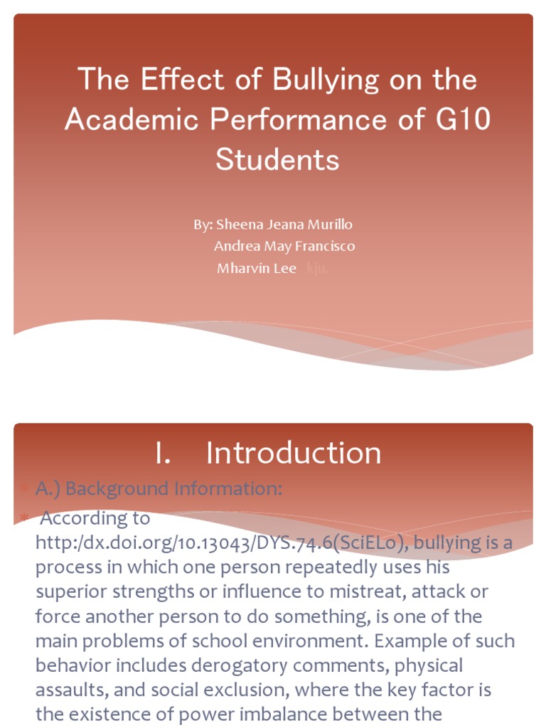 The Effect of Bullying On The Academic Performance | PDF | Wellness
