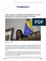 Que Perpetro La Ilegitima Constituyente Al Asumir Funciones de La an Por Jose Ignacio Hernandez