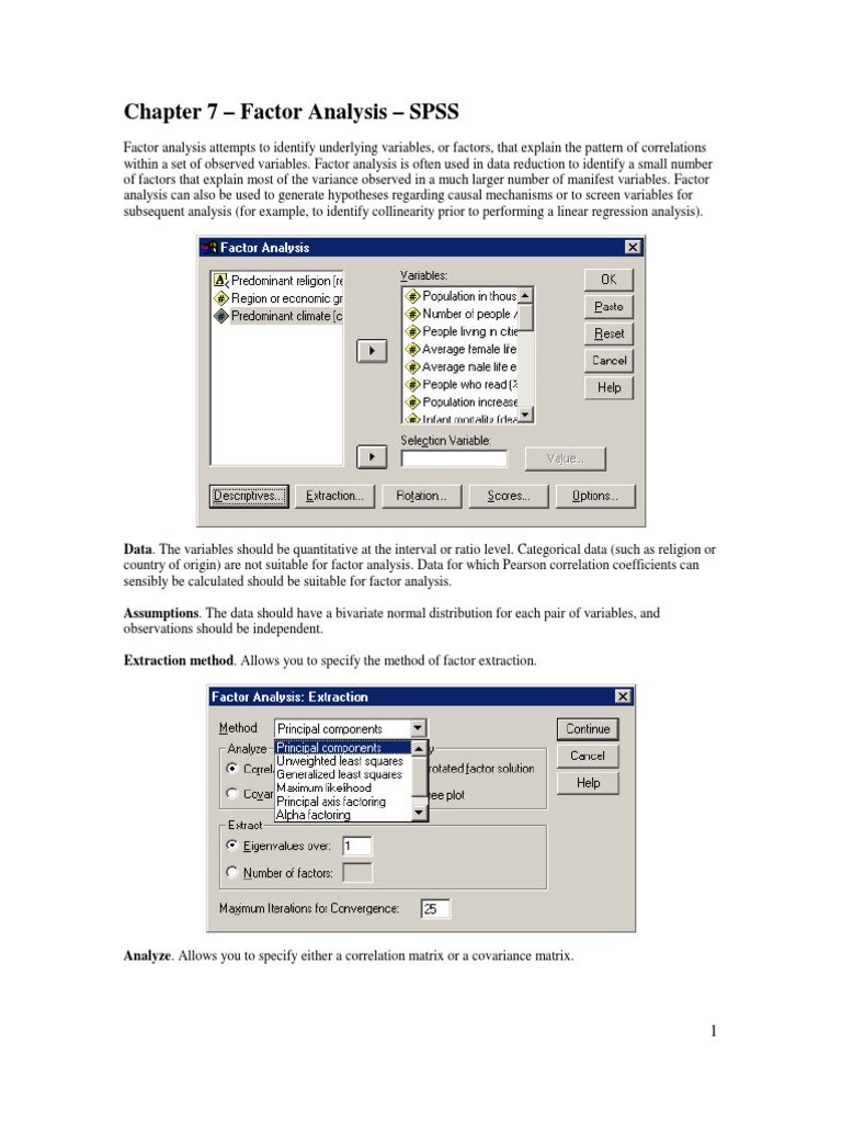 Spss 7 | PDF | Factor Analysis | Analysis