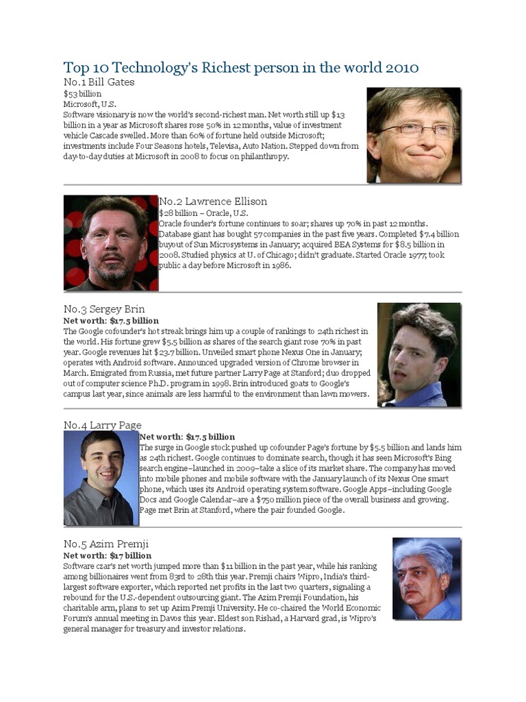 Top 10 Technology | PDF | Microsoft | Oracle Corporation