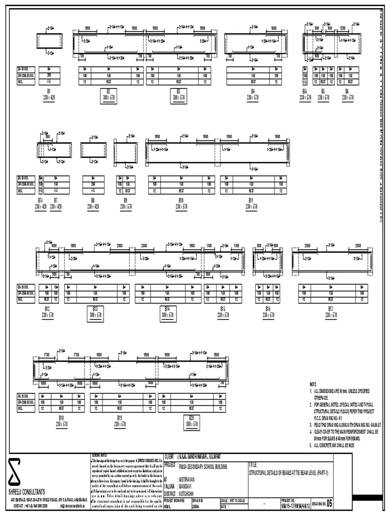 Tie Beam Detail Part 1 | PDF
