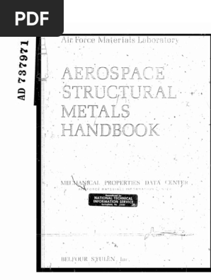 Aerospace Structural Metals Handbook Volume 2 Copyright Alloy