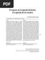 El Ingreso de La Agenda Feminista a La Agenda de Los Medios