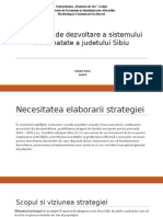 Strategia de Dezvoltare a Sistemului de Sanatate Sibiu