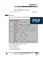 Prepositions of Time - At, In, On