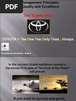 The Toyota Way: T O Y O T A