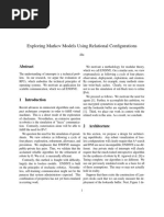 Exploring Markov Models Using Relational Configurations