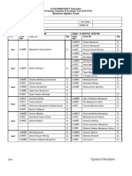 Elective Option Form Estbcampus Class 2011