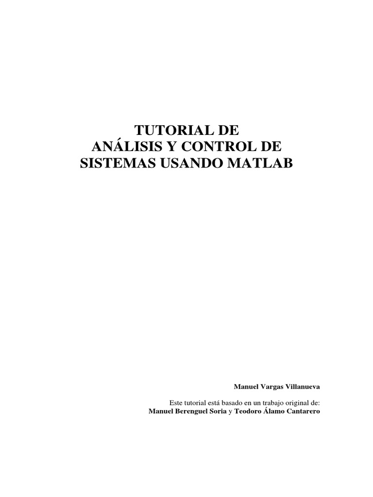 Analisis y Control de Sistemas - MatLab PDF | PDF
