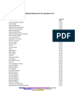 Consolidated Sponsored Occupations List