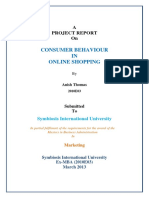 A PROJECT REPORT On CONSUMER BEHAVIOUR I