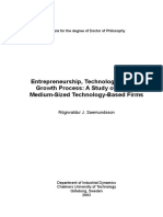 R Saemundsson Entrepreneurship Technology and Growth Process 2003