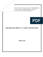 Pruebas de Hinca y Carga de Pilotes