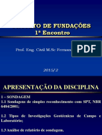 1a Encontro Proj. Fundações