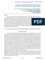 Water Quality Studies and Physico Chemical Analysis of Potable Water From Rural Areas of West Godavari District, Andhrapradesh.