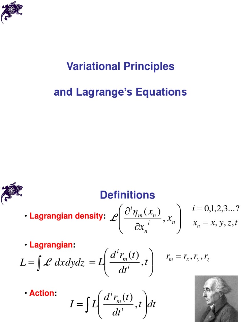 Variational Principles and Lagrange's Equations | PDF | Lagrangian ...