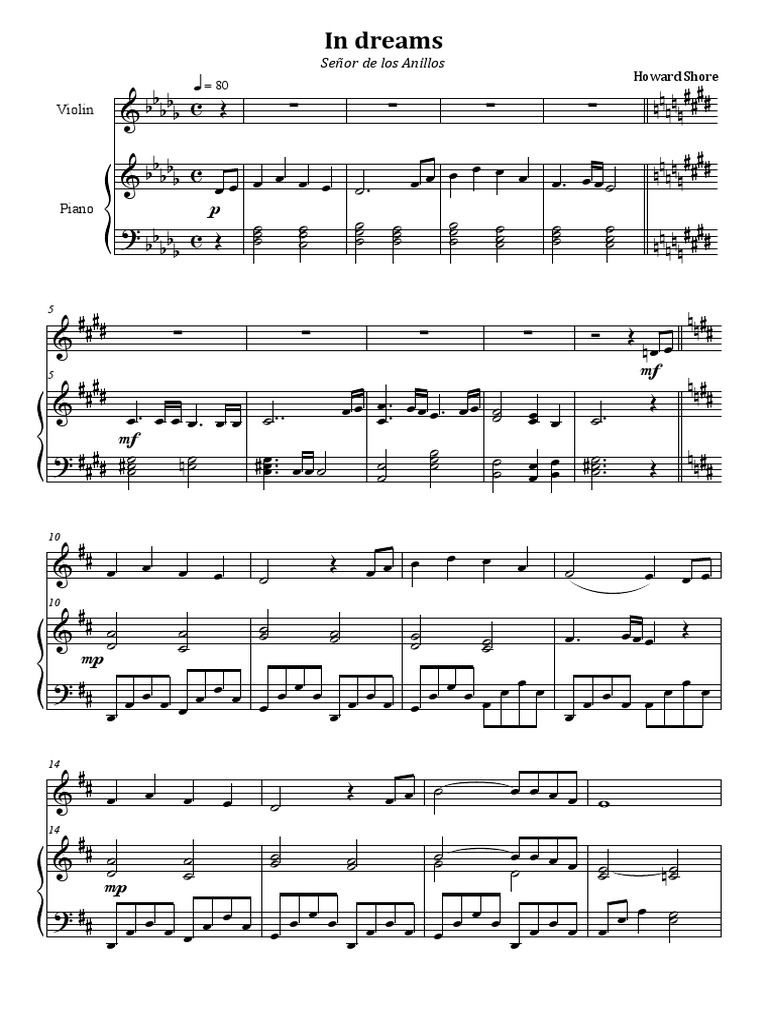 Señor de Los Anillos Violin | PDF