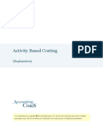 Activity Based Costing Explanation