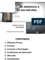 Producción de amoniaco a partir de gas natural