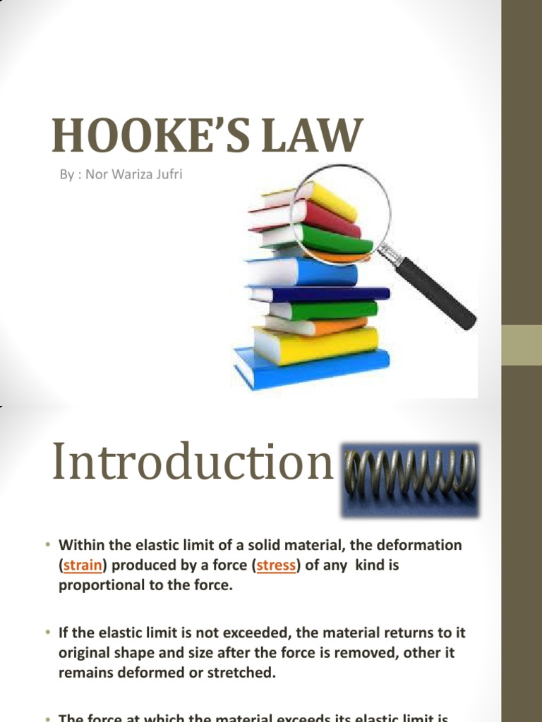 HOOKE’S LAW | Elasticity (Physics) | Deformation (Mechanics)