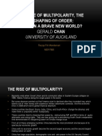 Article Review of The Rise of Multipolarity, The Reshaping of Order: China in A Brave New World by Gerald Chan