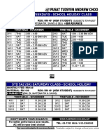 Darjah 5 (2018) - Nov & Dec'17 Timetable