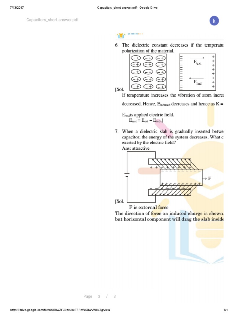 Capacitor Dielectric Effects Explained | PDF | Dielectric | Capacitor