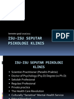 Isu - Isu Seputar Psikologi Klinis