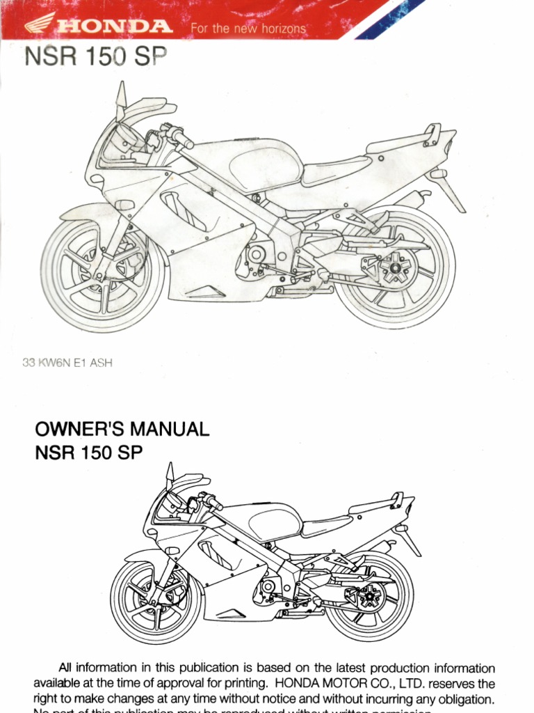 Honda Nsr150sp Om