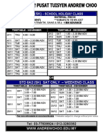 Darjah 6 (2018) - Nov & Dec'17 Timetable