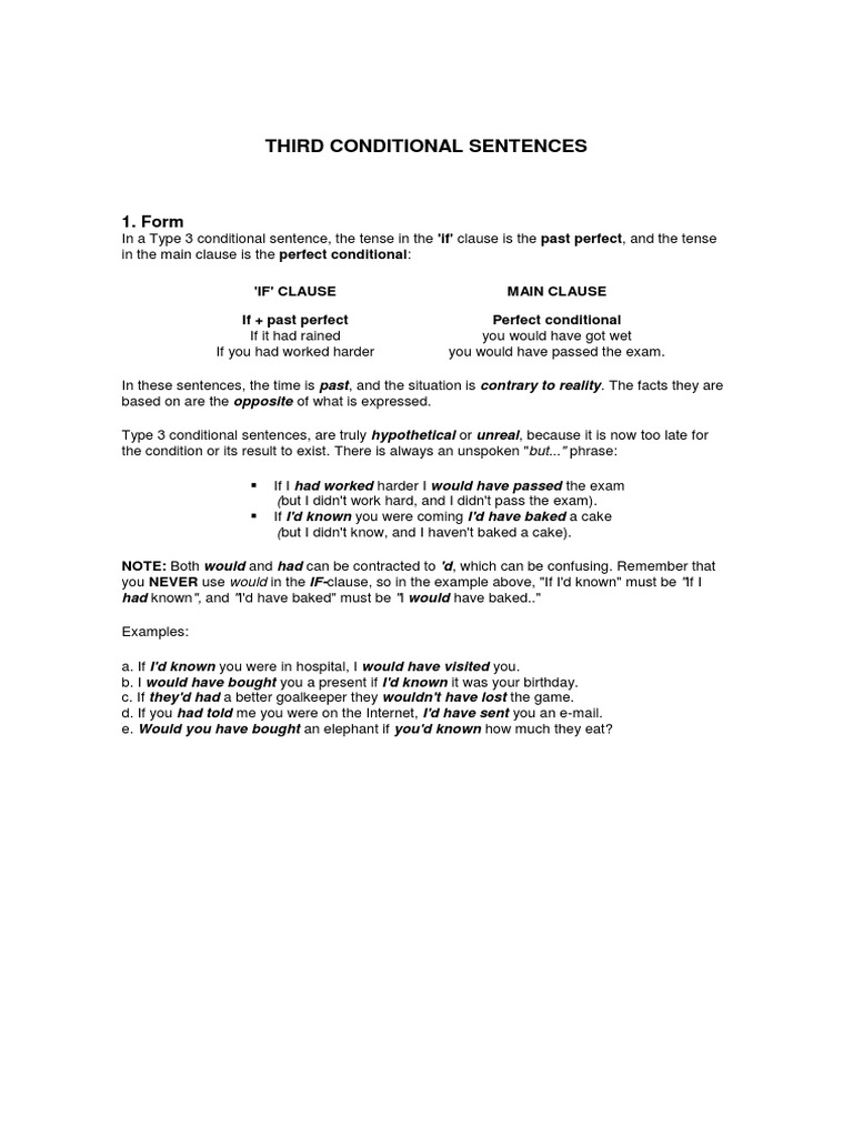 Understanding Third Conditional Sentences | PDF | Philosophy
