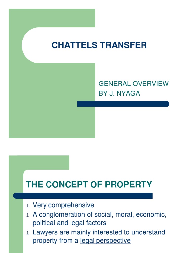 Understanding Chattels Transfer Law | PDF | Bill Of Sale | Mortgage Law