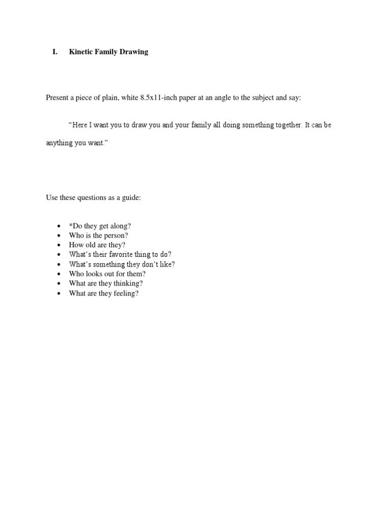 Kinetic Family Drawing PDF