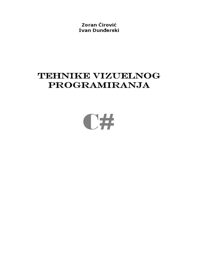 C Sharp Tehnike Programiranja | PDF
