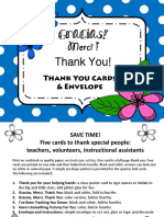 Thank You Cards Envelope Foldable S