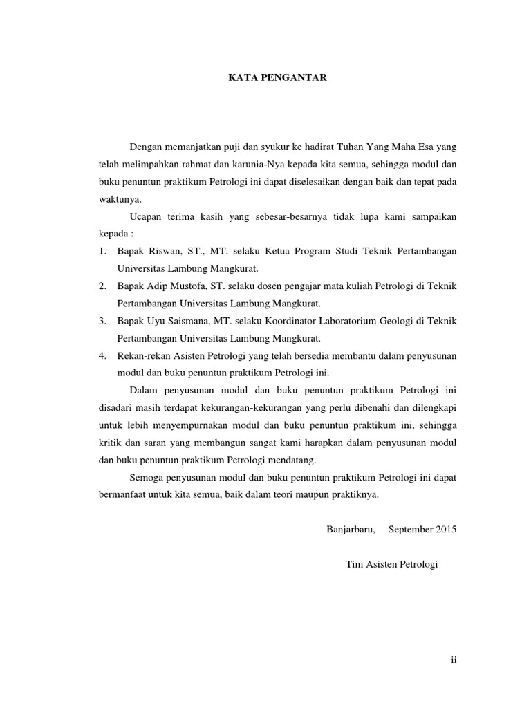 Kata Pengantar & Tatib Praktikum