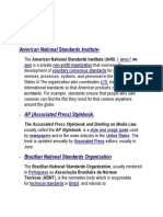 American National Standards Institute: / Ænsi / Non-Profit Organization Voluntary Consensus Standards U.S