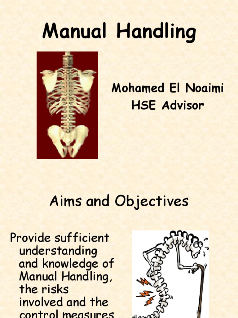 Manual Handling Safety and Training Guide | PDF | Vertebral Column ...
