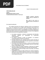 Carta de Descargo Efectuado Por El Trabajador