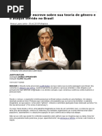 Judith Butler Escreve Sobre Sua Teoria de Gênero e o Ataque Sofrido No Brasil - 19-11-2017 - Ilustríssima - Folha de S