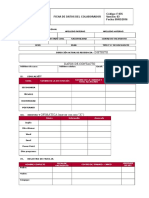 Distrito: Ficha de Datos Del Colaborador Código: F 076 Versión: 03 Fecha: 09/03/2016