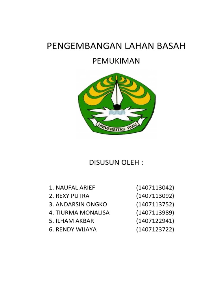 PEMUKIMAN  LAHAN  BASAH   PEMUKIMAN  LAHAN  BASAH