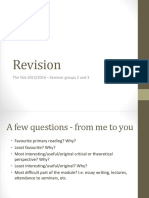 Revision Seminar Groups 2 and 3