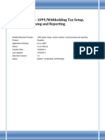 Cloud AP 1099 and Withholding Tax Setup