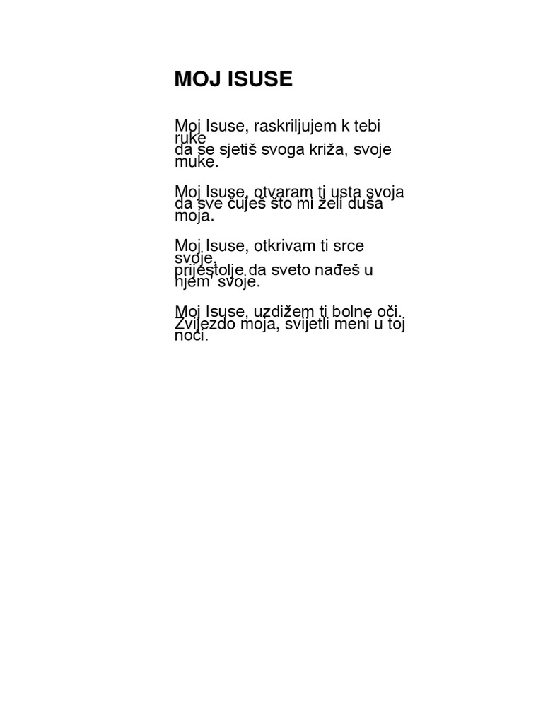 Moj Isuse | PDF